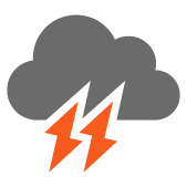 Molto nuvoloso con piogge e temporali Molto nuvoloso con piogge e temporali